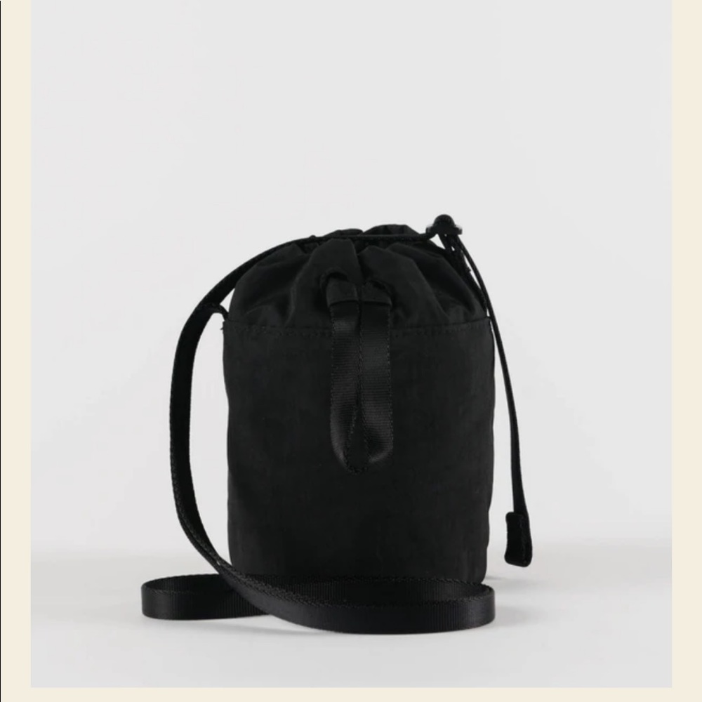 black baggu mini nylon bucket bag - new with tags